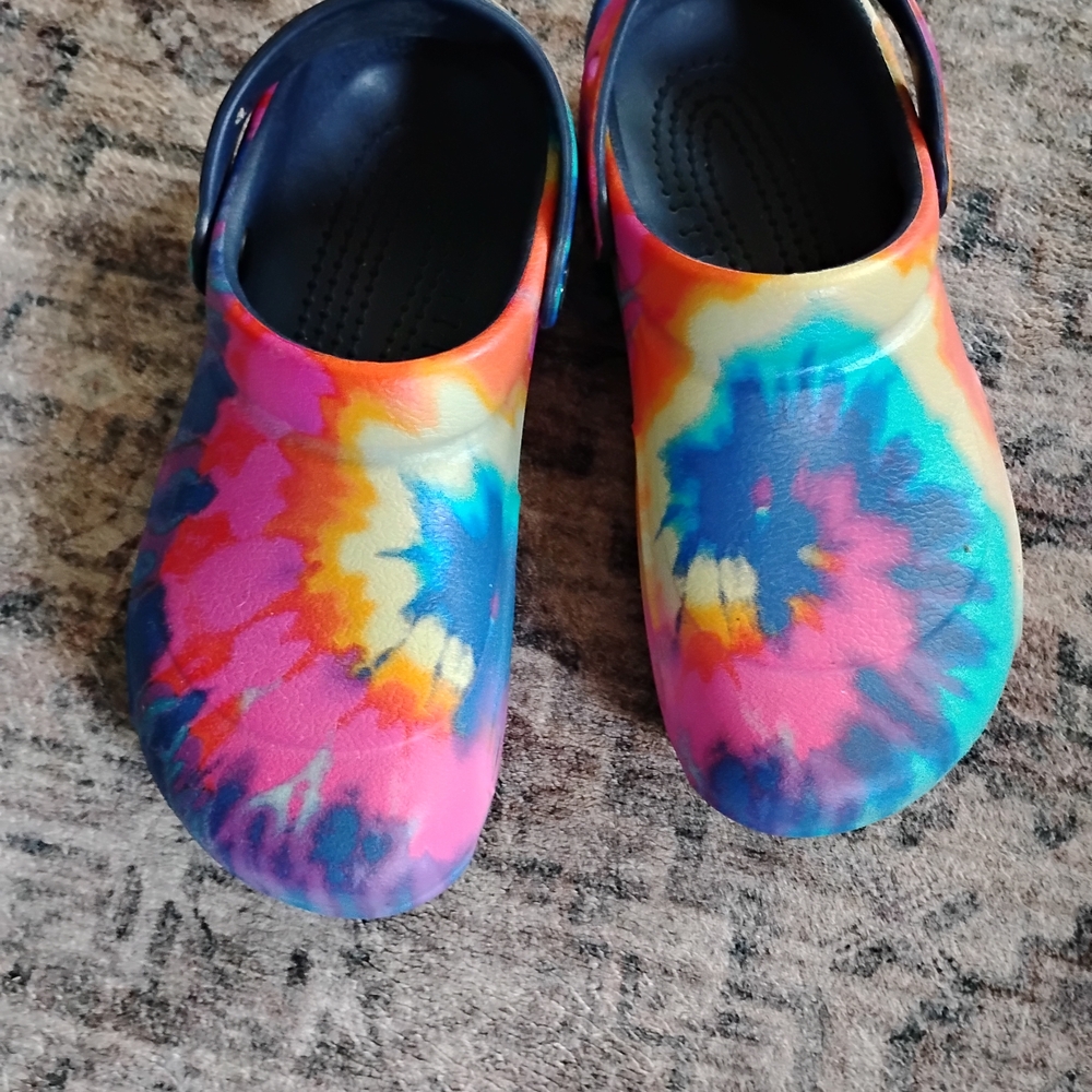 Colorful Tie-Dye Kids Clogs